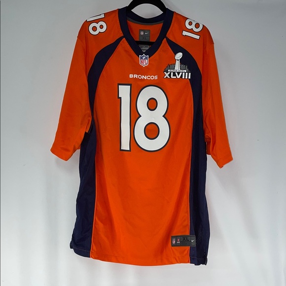NIKE PEYTON MANNING DENVER BRONCOS SUPER BOWL 48 JERSEY FTL-10-228 - Picture 1 of 6
